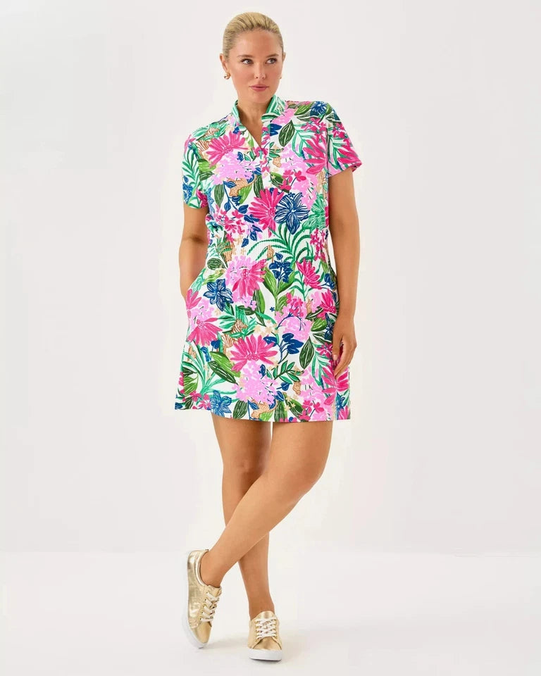 Lilly Pulitzer UPF 50+ Luxletic Love Active Dress Multi Endless Summe Full Size